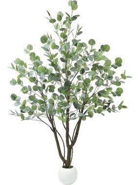 5FT Artificial Eucalyptus Tree - Lifelike Indoor/Outdoor Faux Plant Decor